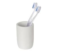 Wenko Tazza spazzolini MOD. Altavalle Elegante Accessorio Bagno in poliresina autoportante per organizzazione e Design ordinato Bianco Ø 8,5 x 10,5 cm
