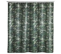 Wenko Tenda da Doccia Mimetica Lavabile, Impermeabile con 12 Anelli, Poliestere, Multicolore, 200 x 180 cm