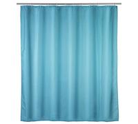 Wenko Tenda doccia antimuffa monocolore celeste - antibatterica, lavabile, Poliestere, 180 x 200 cm, Azzurro chiaro