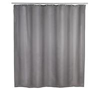 Wenko Tenda doccia antimuffa monocolore grigio - antibatterica, lavabile, Poliestere, 180 x 200 cm, Grigio