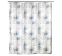 WENKO Tenda per doccia antimuffa Navan, tenda in tessuto antibatterico per doccia e vasca, lavabile e idrorepellente, con 12 anelli da fissare all’asta della doccia, 180 x 200 cm