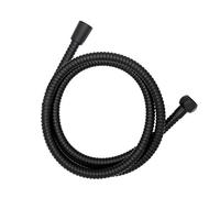 Wenko Tubo Flessibile Doccia in Acciaio Inossidabile 150 Cm, Adatto a Tutti I Soffioni Grazie Al Collegamento Standard 1/2", Pratica Protezione Antitorsione, Omologato per Acqua Potabile, Nero