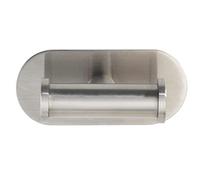Wenko Turbo-Loc - Gancio da parete Duo Orea opaco, fissaggio senza fori, doppio gancio per riporre gli asciugamani, in acciaio INOX opaco di alta qualità, 10 x 4,5 x 6,5 cm