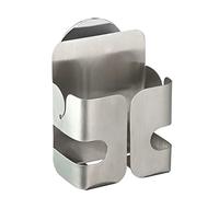 WENKO Turbo-Loc® porta spugna - fissaggio senza trapano, acciaio inossidable, 8.1 x 11 x 5.3 cm, Acciaio inossidabile, 8.1 x 11 x 5.3 cm, Argento opaco