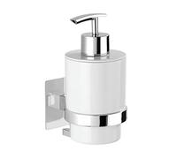WENKO Turbo-Loc® Quadro dispenser sapone - Fissaggio senza trapano Capacità: 0.25 l, ABS, 7 x 15 x 9.5 cm, Cromo