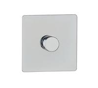 Wenko Turbo-Loc® - Set di 2 adattatori in acciaio INOX Uno Quadro, fissaggio senza viti, 6,5 x 6,5 x 1,2 cm, cromato