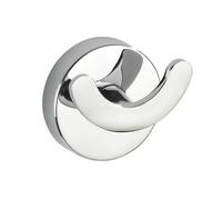 WENKO Vacuum-Loc® gancio da parete Duo Capri - fissaggio senza trapano, Pressogetto di zinco, 6.5 x 6 x 4 cm, Cromo