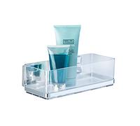 WENKO Vacuum-Loc portaoggetti da parete in acciaio inox Quadro, Acciaio inossidabile, 25.5 x 8.5 x 14 cm, Lucido