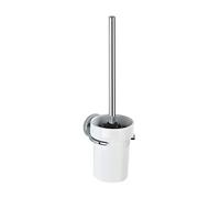 WENKO Vacuum-Loc® portarotolo e scopino WC Capri - fissaggio senza trapano. Pressogetto di zinco. 11 x 37 x 14.5 cm. Cromo