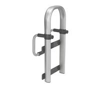 Wenko Vasca da bagno aiuto entrata Secura Premium - Maniglione di sicurezza, regolabile, Alluminio, 25.5 x 51 x 17.5 cm, Argento opaco
