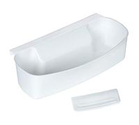 WENKO Vaschetta raccogligocce da cucina, cestino per rifiuti organici da cucina, da appendere, in plastica, 32,4 x 17,3 x 9,2 cm, bianco