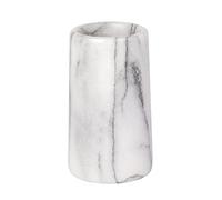 WENKO Vaso de dientes Onyx, Marmo, Bianco, 7.4 x 7.4 x 12.4 cm