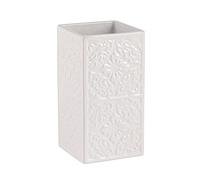 WENKO Vaso dientes de cerámica Cordoba, blanco, bianco, 6.5 x 6.5 x 12 cm