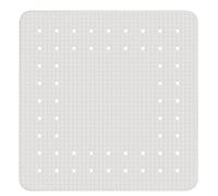 Wenko WK23135 Tappeto Antiscivolo per Doccia, Gomma Naturale, Bianco, 54x54cm