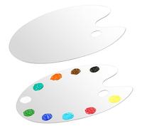 WENLISELL Tavolozza acrilica trasparente, 30 x 40 cm, tavolozza acrilica con foro per il pollice, tavolozza per pittura a olio antiaderente, per fai da te, arte, pittura, 2 pezzi