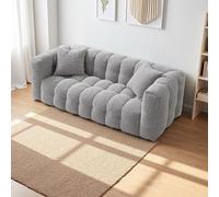 WENMEE Divano Letto Trasformabile, Divano Pieghevole con Cuscino Cilindrico, Divano Senza Osso, Comodo Divano A Due Posti per Soggiorno, Camera da Letto(120x92x68cm)