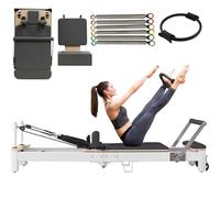 WENMEE Pilates Reformer, Letto Yoga Pieghevole Multifunzionale per Palestra Domestica