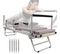 WENMEE Reformer Pilates Pieghevole Multiuso Compac Pilates Machine per Attrezzature per l'allenamento a casa Progettato ergonomicamente