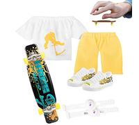 Wenmin Skateboard da dito per bambini - Kit di giocattoli da skateboard - Pattinatore per dita per bambini, skateboard creativo con movimento sulle dita per giocattoli educativi