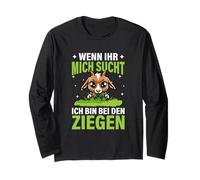 Wenn Ihr Mich Sucht ICH Bin Bei den Ziegen Capra Capre Maglia a Manica