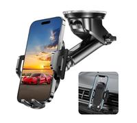 Wennala 2025-Porta Cellulare Auto, Porta Telefono Autocon Ventosa E Clip Di Ventilazione In Metallo Con Doppia Serratura, Girevole A 360°, Accessorio Per Auto, Funziona Con Tutti Gli Smartphone