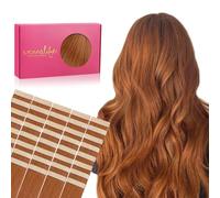 WENNALIFE Extension Capelli Veri Biadesivo, 40pz 60cm 100g Zenzero Sporco Extension Biadesive Capelli Veri Lisci Remy Tape in Hair Extensions Capelli Setosi