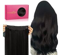 WENNALIFE Extension Cheveux Naturel Fil Invisible, 30cm 70g Noir Naturel Extension Cheveux Fil Invisible Wire In Hair Extensions Humain Extensions de Cheveux Invisibles Fils Extension Cheveux