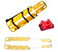 WENNEWU Barella Medica Portatile a Pala - Portata 160kg & Lunghezza Regolabile 160-210cm, Design Pieghevole con 3 Cinghie di Sicurezza per Ambulanze, Ospedali e Emergenze,with Head