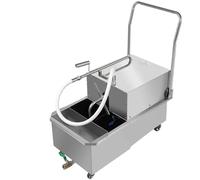 WENNEWU Camion con Filtro per Olio, Macchina Filtrante per Friggitrice Commerciale Mobile 55 L, Sistema di Filtrazione Dell'Olio da Cucina, con Filtri di Carta, per Supermercati, Ristoranti,Style a