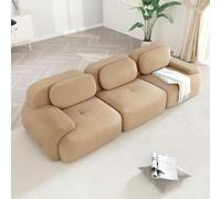 WENNEWU Divani A Due Posti Moderni Compressi Senza Osso, Divani Componibili di Grandi Dimensioni per Il Soggiorno, Divano Componibile Modulare in Velluto A Coste, Memory Foam,B,3Seater