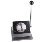 WENNEWU Fustellatrice Manuale per Fustellatura Grafica, Creatore Bottoni per Impieghi Gravosi 25-75 mm, Perforatrice Circolare, Taglierina per Bottoni, per Lavoretti con Spille,Nero,44mm