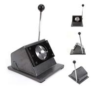 WENNEWU Fustellatrice per Punzonatura Grafica, Utensile per Taglio Circolare Manuale, Macchina per Produzione Badge Carta, per Produzione Badge/Bottoni Carta Rotondi,Nero,44mm