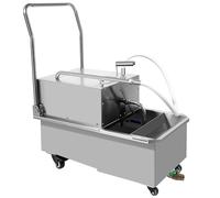 WENNEWU Macchina Filtrante per Friggitrice Mobile Commerciale da 55 L, Carrello Filtrante per Olio per Friggitrice, con Filtri di Carta, Acciaio Inossidabile, per Supermercati, Ristoranti,Style a