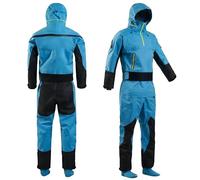 WENNEWU Muta Stagna da Kayak da Uomo Traspirante, Muta Stagna A 3 Strati, Impermeabile E A Prova di Spruzzi, Cerniera Anteriore, Attrezzatura per Vela, Pesca, Canoa E Campeggio,Blu,XL