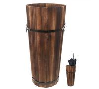 WENNEWU Portaombrelli in Legno, Organizzatore per Ombrelli in Stile Vintage, Portaombrelli Compatto per La Casa, Struttura Robusta, Ampia Capienza, per Ingresso E Patio,Wooden,Medium