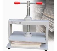 WENNEWU Pressa Manuale per Carta, Pressa per Legatoria con Telaio in Acciaio Spesso 150 Mm, Appiattitrice per Carta, Pressa da 1500 kg, per Fatture, Banconote, Libri, Francobolli,Bianca,A5