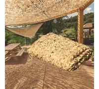 WENNEWU Rete Mimetica Anti-Sabbia per Caccia, Vela Ombreggiante Militare, Rete di Protezione Solare, Rete Ombreggiante Militare, per Pergola, Giardino, Piante, Campeggio, Decorazione,Sand,2x5m