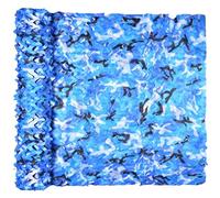 WENNEWU Rete Mimetica Bosco Rete Mimetica Rinforzata Militare Rete Nascosta Caccia E Tiro Tessuto Oxford Resistente 210D Rete Ombreggiante con Protezione Solare per Campeggio,Blu,4x5m