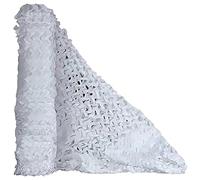 WENNEWU Reti Mimetiche, Reti Recinzione Parasole, Reti da Tiro con Protezione Solare, Reti A Maglie in Rotoli, per Caccia, Militari, Decorazioni per Feste, Parasole, Campeggio,Bianca,8x13m