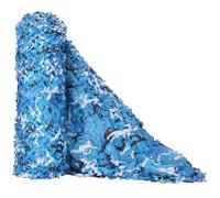 WENNEWU Reti Mimetiche, Reti Recinzione Parasole, Reti da Tiro con Protezione Solare, Reti A Maglie in Rotoli, per Caccia, Militari, Decorazioni per Feste, Parasole, Campeggio,Blu,7x20m
