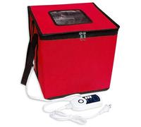 WENNEWU Scatola per Lievitazione Lievito Madre Fatta in Casa Lievitatore per Pane Pieghevole in Tessuto con Cerniera per Fermentazione Impasto Yogurt con Regolatore Temperatura E Timer,Red b,43cm