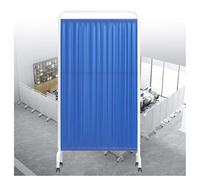 WENNEWU Schermo Divisorio per La Privacy in Ambito Medico, Divisorio Autoportante su Ruote, Pannelli Divisori Temporanei, per Ufficio/Stanza/Ristorante/Centri Bellezza/Ospedale,Navy Blue,3 Panel