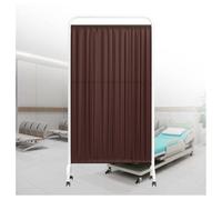 WENNEWU Schermo Divisorio per La Privacy in Ambito Medico, Divisorio Autoportante su Ruote, Pannelli Divisori Temporanei, per Ufficio/Stanza/Ristorante/Centri Bellezza/Ospedale,Marrone,2 Panel