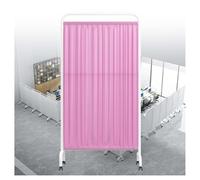 WENNEWU Schermo Divisorio per La Privacy in Ambito Medico, Divisorio Autoportante su Ruote, Pannelli Divisori Temporanei, per Ufficio/Stanza/Ristorante/Centri Bellezza/Ospedale,Rosa,5 Panel