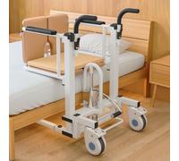 WENNEWU Sedia Trasferimento Idraulica per Pazienti per Uso Domestico,Dispositivi per Trasferimento in Sedia Rotelle con Comoda,Sedile Sdoppiabile 180°,Trasferimenti Sicuri Letto alla Doccia/WC/Auto