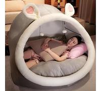 WENNEWU Tenda Sensoriale per Bambini E Adulti, Stanza Sensoriale Portatile per Autistici, Tende da Gioco, Allevia L'Ansia, Tana Gigante Oscurante E Rilassante, Fortino della Calma,Light Grey