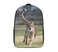 WENNUAN ghepardo Zaino Per Bambini Per La Scuola Animali selvaggi Leggero Zaino Ideale Per Bambini E Ragazze 17inch