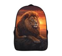 WENNUAN Leone Zaino Bambina Ragazzi Zaino Animali selvaggi Zaino Scuola Elementare Ragazzi Zaino Elementari Bimba Zaino Asilo Bambino Zaini Scuola Bambini Zainetto 16inch