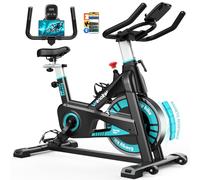 Wenoker Cyclette, bicicletta con app, ergometro, cyclette, con resistenza magnetica, silenziosa per interni, con monitor LCD, supporto per tablet, fino a 160 kg