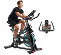 Wenoker Cyclette, Cyclette da Interni con Display LCD, Cyclette con Supporto per Tablet, Capacità di Carico 140 Kg, Cyclette Silenziose per Casa